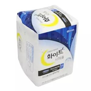 [핫트랙스]화이트 생리대 오버나이트 시크릿홀 울트라슬림 수면 화이트생리대(WFLQKJ6)
