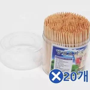 [핫트랙스]WL 양면 이쑤시개 500개입x20개 요지 치간요지 이쑤시게(WFLPO6W)