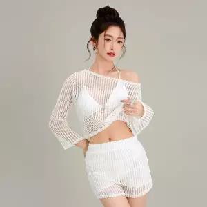 [당일 출고] 망사 모던 커버 3피스 비키니 수영복 래쉬가드 모노키니 여름 휴가 비치 썸머