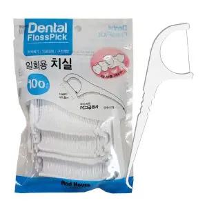 B앤드하우스304 일회용 치실 100P 치실대 치간칫솔