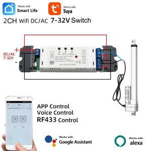 모터속도조절기 스마트 와이파이 전기 액추에이터 DC12V 24V 32V 제어 원격 RF 2채널 433 릴레이 라디오