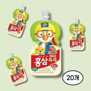 [팔도] 뽀로로 홍삼쏙쏙 사과매실 100ml 10개, 2박스