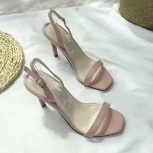 슬링백샌들힐 여름 비치룩 스틸레토 슬링백 샌들 하이힐 9cm
