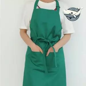 편안한 목걸이형 작업 앞치마 카페용 그린컬러