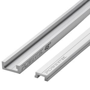 POWERTEC 121 9CM 48인치 마이터 트랙 4인치 9CM 게이지 71156V 1세트 8인치 1CM 트랙 톱용 밴드 목공 테이블 지그용 테이블 라우터 슬라이딩 액세서리 슬롯