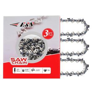 HUSQVARNA POULAN CRAFTSMAN GREENWORKS 기타 체인톱 게이지 브랜드용 체인 8CM 50 세미 3팩 링크 58인치 78 20인치 피치 드라이브 58CM 체인 325인치 8CM
