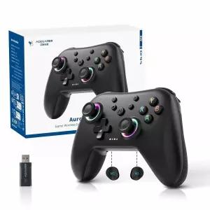 AceGamer Aurora II 2.4G PC/안드로이드/스위치/iOS/스위치 2/스팀 덱용 무선 블루투스 컨트롤러 로터리