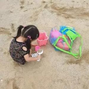 [패션] 비치 장난감그물망 모래놀이가방 가방 네트백 모래놀이 대형