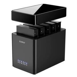 ORICO 5베이 하드 드라이브 인클로저 5X16 외장 확장 최대 HDD 백업을 내장 프리 DS500U3 SATA 5X16 NAS 위한 스토리지 SSD 마그네틱 5인치 80TB 케이스 데이터