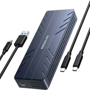 40Gbps M.2 NVMe 인클로저 냉각 팬 포함 M1 Pro/Max Mac용 Thunderbolt SSD MOKiN 알루미늄 지원 M/B+M 키