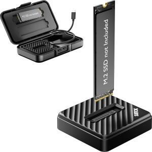 SUITOK NVME SATA SSD 리더기 스토리지 M2 포함 NGFF 전송 PCIE 데이터 USB 2230 22110 도킹 도구가 어댑터 드라이브용 2242 스테이션 TO 외장 박스 2280 복구 필요 없는 지원 2260 10GBPS
