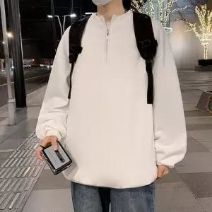 [룽스_62]데일리 반집업 캐주얼 베이직 레이어드 맨투맨