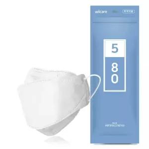 메리그린 위케어 KF80 화이트 대형 마스크 100매 성인용 성인 남성용 여성용