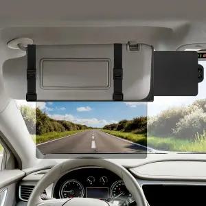 차량용 Veharvim Sun Visor Extender 편광 UV400 PC 렌즈 사이드 선쉐이드 스트랩 및 조정기 Blocker