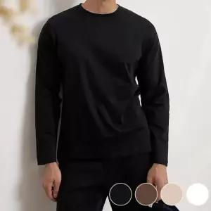 [룽스_62]기본 무지 스타일 롱 슬리브 남자옷 남자티셔츠