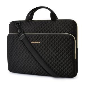 BAGSMART 맥북 프로 16인치 15 6인치 아스파이어 슬리브 가방 호환되는 스트랩 어깨 포켓 케이스 노트북 여성용 노트북과 보호 ASUS 블랙 손잡이가 에이서 있는