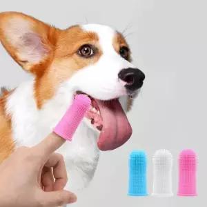 반려동물 실리콘 핑거 치아관리 칫솔 3color 강아지칫솔