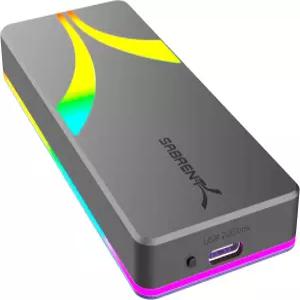 SABRENT RGB NVMe 및 SATA SSD 인 - USB C 20Gbps 툴 프리 케이스 3.2 Gen 2x2 트림 UASP LED