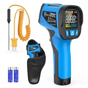 적외선 온도계 총 - TEMIRUP 비접촉 디지털 산업용 조리용 그리들 엔진 HVAC 조절 가능한 방사율 40 F~1202