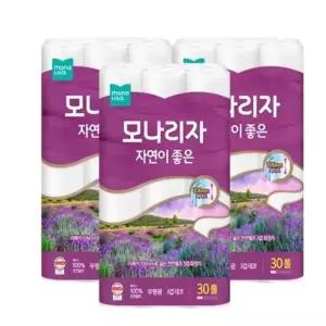 모나리자 자연이 좋은3겹 화장지 30m x 30롤 x 3