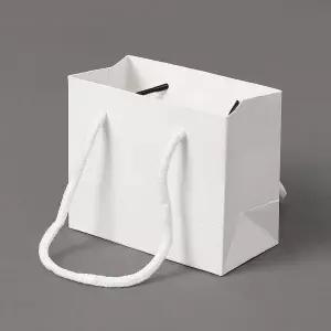 튼튼한 Z5E8A7F0 무지 가로형 종이 쇼핑백 10p 12x10cm 화이트