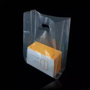 투명 O4S4T3B0 질긴 PE M형 쇼핑 팬시봉투 24X35cm폭14cm 300매