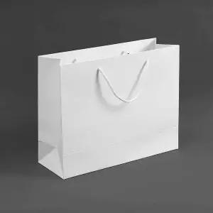 가로형 N5O8T6F1 쇼핑백 화이트 40x30cm 무지 옷가게 답례품