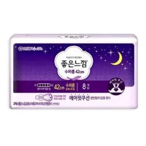 좋은느낌 O6R3P8H8 생리대 42cm 수퍼롱 오버나이트 8개입