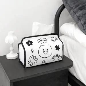 [하프클럽/]두들두들 라이언과 춘식이 패브릭 티슈케이스 사무용품