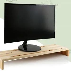 MZ넷메이트 모니터 받침대 원목 모니터 거치대 wide 1단