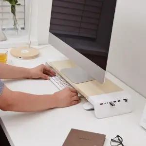 MZ모니터 받침대 USB 허브 멀티포트 카드리더기 이어폰