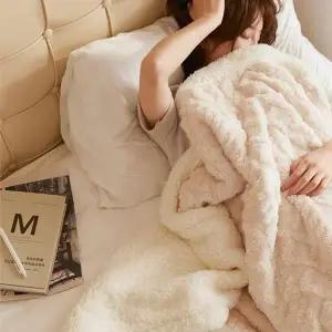 포근한 극세사 양면 담요 블랫킹 100cmx150cm 겨울 학생 무릎 사무실 유아 WFLRBMF