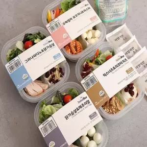 맛있는 한끼 샐러드 4종 4팩 그라나파다노 닭가슴살 샐러드 메추리알 샐러드 리코타 치즈 샐러드 파스타