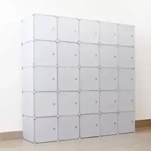 심플리 화이트 선반 옷장(183x183cm) / DIY 옷수납장 옷장 수납장
