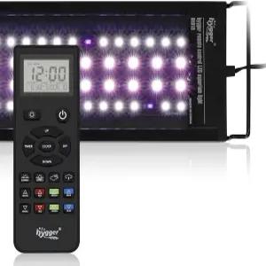 하이거 어드밴스드 리모컨 수족관 조명 맞춤형 풀 스펙트럼 어항 LED(DIY 기본 설정 및 날씨 모드 담수