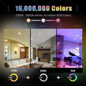 투야 E27 E14 GU10 전구 와이파이 지그비 블루투스, 밝기 조절 스마트 LED 램프, 2700-6500K RGB,LED 알렉
