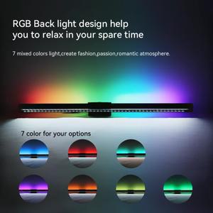 LED 모니터 라이트 바 컴퓨터 화면 걸이식 조명, RGB 분위기 테이블 램프, 작업 공부 읽기 게임 디밍 44cm