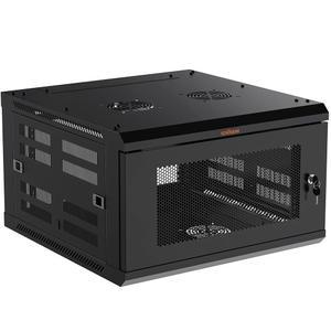 ECHOGEAR 6U 네트워크 밀폐형 마운트 키트 하드웨어 600MM 모든 선반 맞는 2개 가능한 장비에 깊이 1U 포함 잠금 AV 사전 장착 도어
