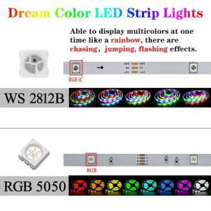 투야 스마트 와이파이 RGBIC LED 라이트 테이프 어드레서블 WS2811 IC 플렉시블 네온 USB 앱 제어 알렉사
