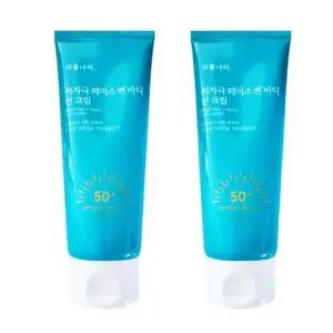[셀러허브]식물나라 저자극 페이스 앤 바디 선 크림 150mL+150mL 1+1 (AD) (S33554079)