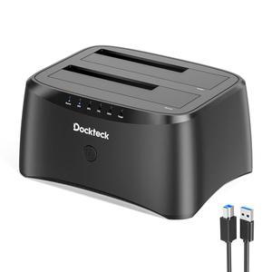 하드 드라이브 도킹 스테이션 DOCKTECK USB SATA 외장 베이 TO 포함 클론 HDD 인클로저 오프라인 듀얼 SSD용 또는 5인치