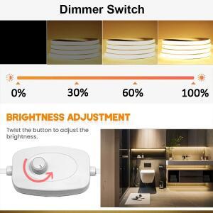 LED 스트립 220V 셀프 접착식 디머 스위치 포함 COB 조명 유연한 리본 방 야외 정원용