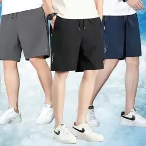 남성 쿨 반바지 빅사이즈 고무줄 밴딩 아이스 냉감 스포츠 트레이닝복