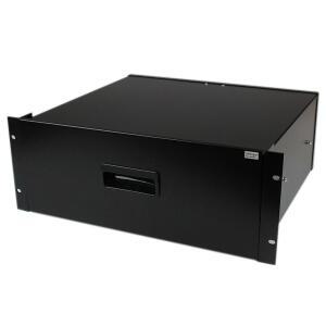 STARTECH COM 4U 마운트 서랍 25KG 보관 3CM 48 55파운드 캐비닛용 또는 19인치 블랙 AV 네트워크 장비 서버 스틸 4UDRAWER