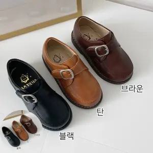 어린이로퍼 남자 어린이 구두 편한 로퍼 찍찍이 가죽로퍼