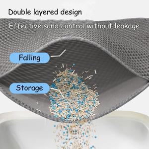 60CMX90CM 고양이 화장실 매트 방수 이중 레이어 애완동물 변기 미끄럼 방지 모래 세척 가능 청소