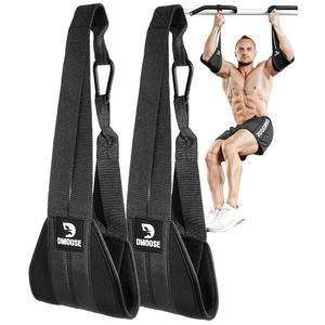 DMOOSE FITNESS 풀업 코어 근력 훈련을 스윙 가정 스틸 스트랩 걸이 스트랩 2개가 레이즈를 헬스장용 있는 운동 패딩 부드러운 위한 걸이용 레그 AB 카라비너 복근 장비