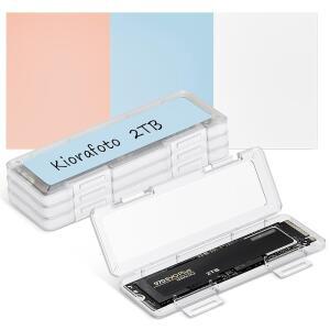 4팩 투명 플라스틱 2280 2260 2242 방지 포함 개별 2230 SSD 충격 케이스 보관 NVME 정전기 라벨 홀더 휴대용 케이스 박스 보호 드라이브 보관함
