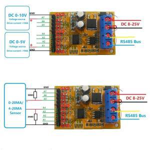 아날로그 전압 획득 러 RS485 ModBus RTU 모듈 PLC 오실로스코프 ADC 4-20ma 센서용 7ch 5V 10V