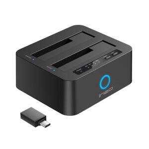 INEO USB3 GEN1 SATA DUAL BAY 어댑터 SSD 포함 포함 오프라인 하드드라이브 또는 HDD 듀플리케이트 VIII 도킹 USB 5인치 스테이션 클론 타입 T3527 5인치